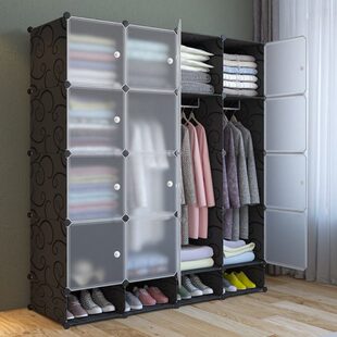 代塑料收纳柜收纳 简易衣柜现代简约衣柜经济型置物卧室发衣橱组装