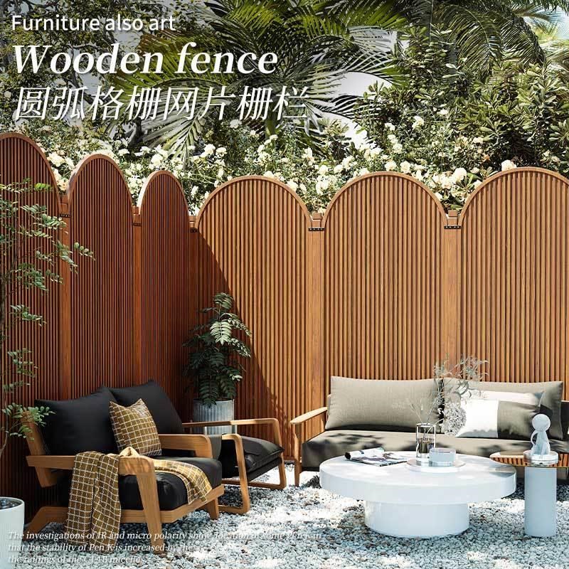 户外庭院实木栅栏围栏p别墅花园篱笆围墙装饰网红院子隔断护栏挡