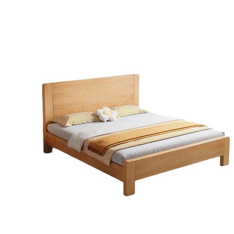 床实木床双人1.8x2米主卧大床家用1.5米小户型出租房1.2m单人床架