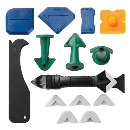 不锈钢铲胶器打胶喷嘴美缝除玻璃胶塑料刮板阴阳角caulking tools