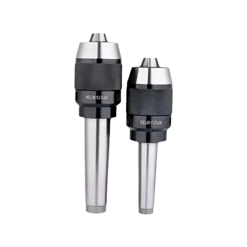 铣床自锁钻夹头MTB4-APU13扁尾MTB4-APU16后拉 长柄一体式自紧钻