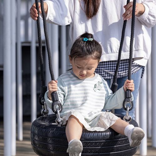 户外网盘秋千 创意月亮秋千 公园游乐设备网红非标儿童滑梯攀爬网