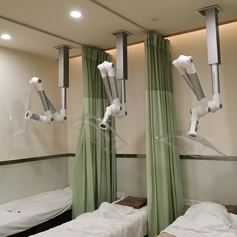 艾灸排烟系统吸烟机万向臂管集气罩实验室L中医院除烟神器排风设