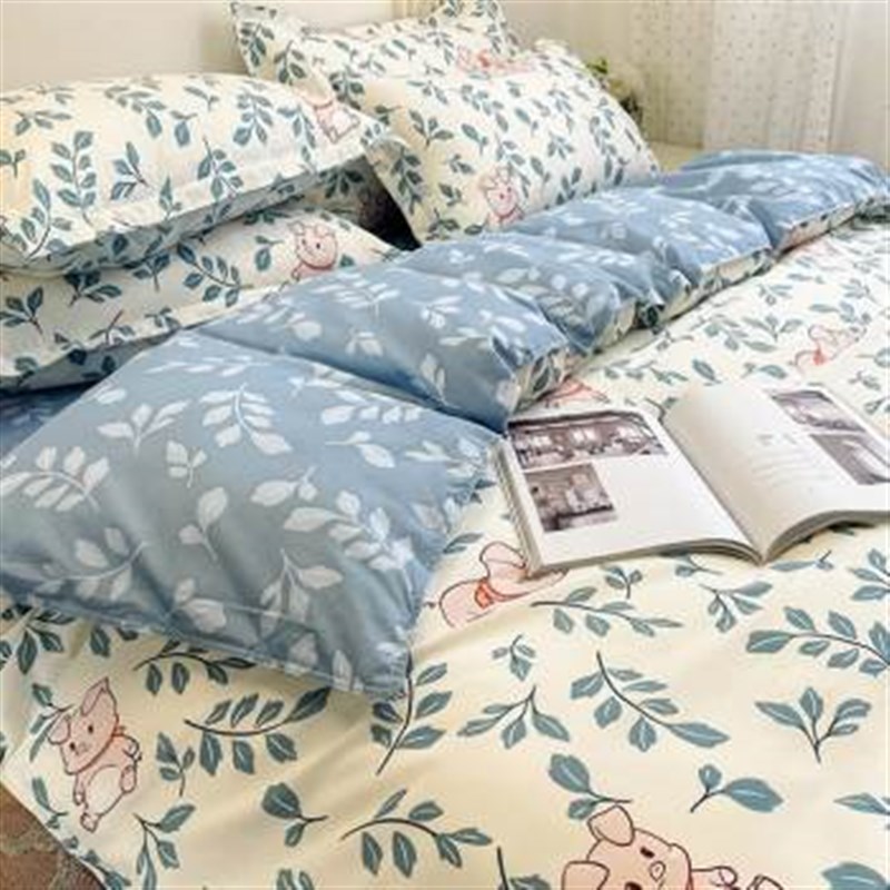新款15米床单被套枕套2件套水洗棉床上四L件套学生宿舍单人床三件