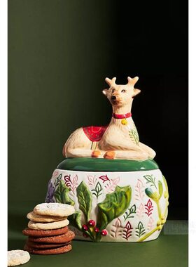 饼干釉罐娜塔莉奇景森林装饰收纳小进口现罐彩鹿 纽约下城公园