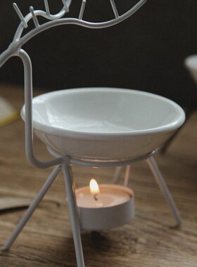 司局 鹿青蜡烛香薰 炉精油北欧小铁艺灯炉精油浪漫香薰灯