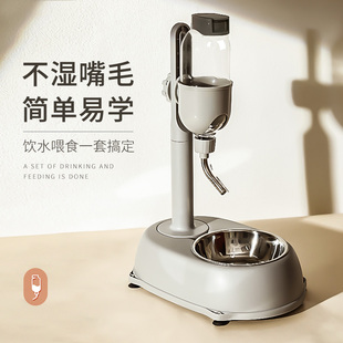 喝水器i不湿嘴饮水机自动悬挂喂食碗猫咪喂水水壶宠物用 狗狗挂式