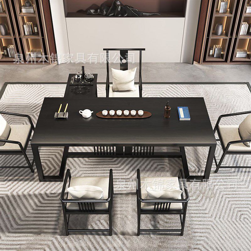 新中式实木大板茶桌椅组合功夫简约茶台办公室家用原木泡茶桌全套,住宅家具,茶几,淘宝优惠券,粉丝福利购,淘宝优惠卷