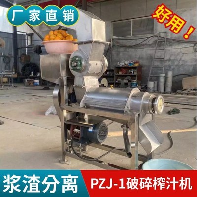 石榴破碎渣汁分离机 脐橙凤梨哈密瓜大型榨汁机 鲁强榨汁机厂家