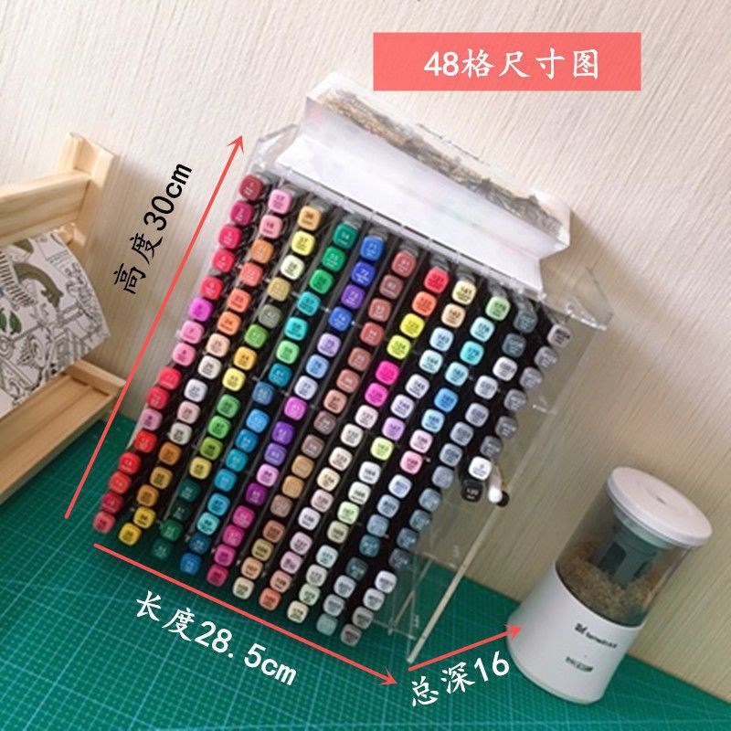 马克笔架钢笔分格式亚克力笔架桌面收纳盒透明画笔收纳笔架