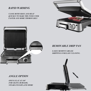 DSP 家用烧烤炉家用电烤盘轻油少烟多功能电烤盘1800w大功率 丹松