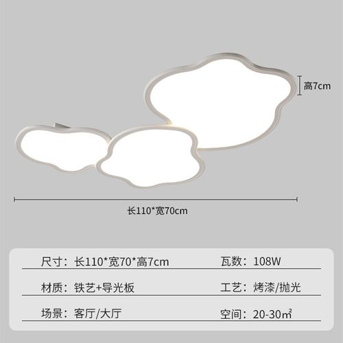 超薄客厅灯2025新款现代简约奶油风护眼云朵吸顶灯中山灯具厂直销