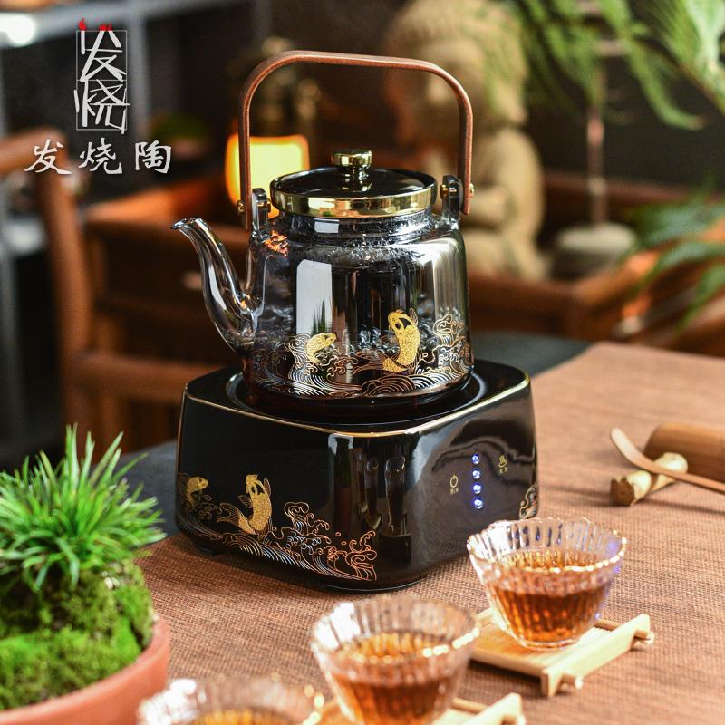 发烧陶耐高温玻璃茶壶电陶炉煮茶器围炉煮茶烧水壶轻奢小型自动炉
