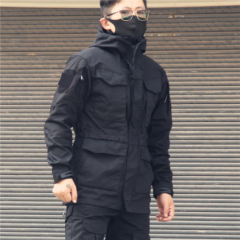 男春秋M65战术风衣户外套防风防水中长款军迷彩特战地冲锋衣登山