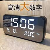 简约大数字电子时钟客厅电视柜座钟夜光静音LED闹钟表万年历温度