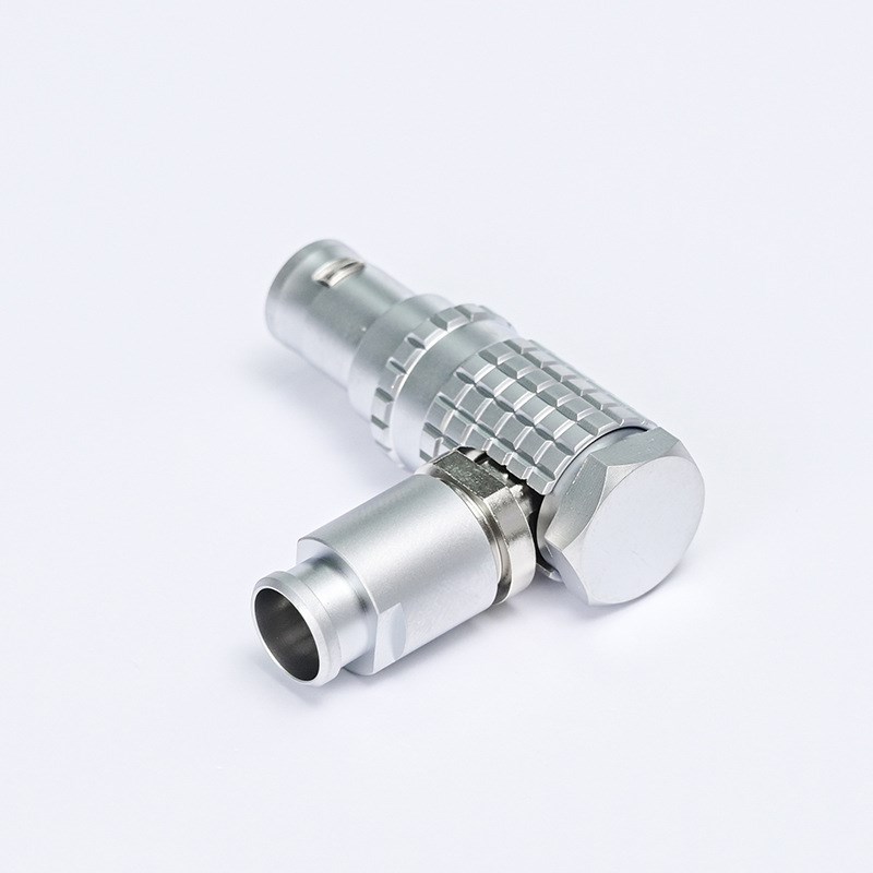 兼容LEMO雷莫1BFGG连接器FHG.1B0B2B2芯金属弯头电线连接器航插头