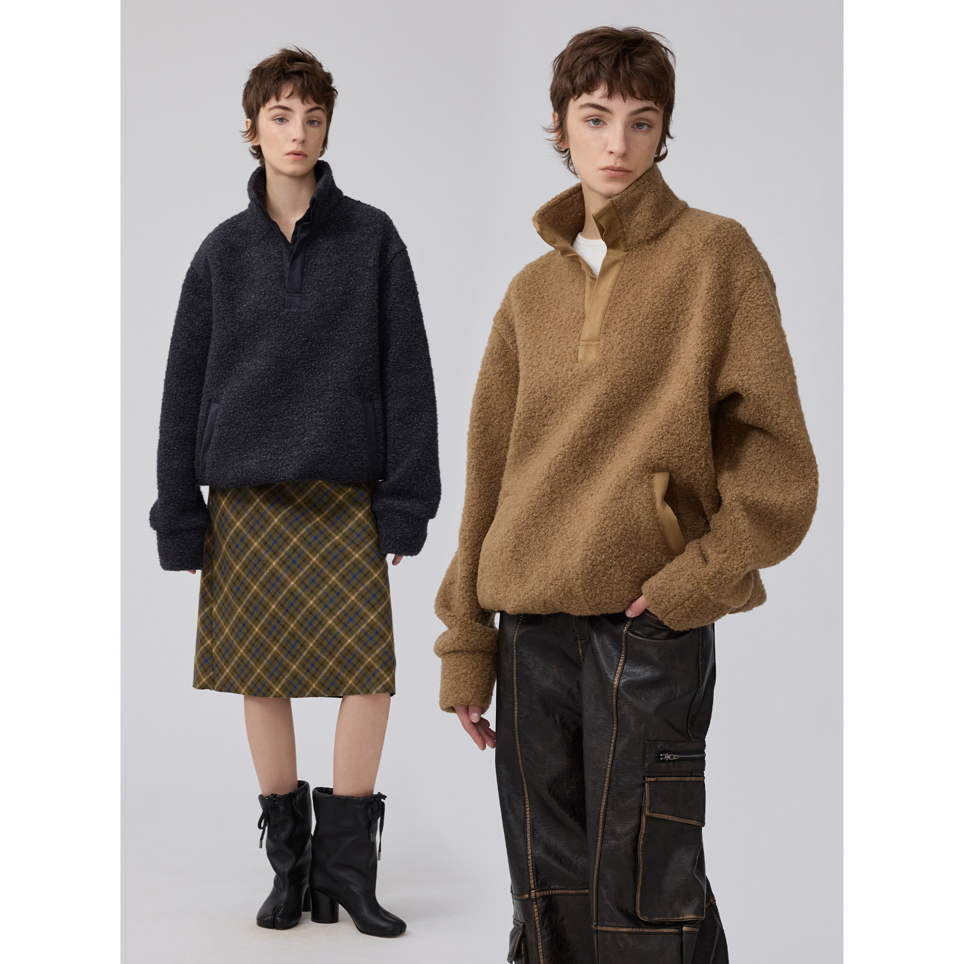 羊毛磁吸扣百搭宽松上衣