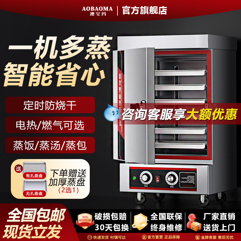 商用电蒸炉蒸饭柜海鲜蒸炉蒸包蒸馒头燃气酒店食堂早餐店炖汤蒸箱