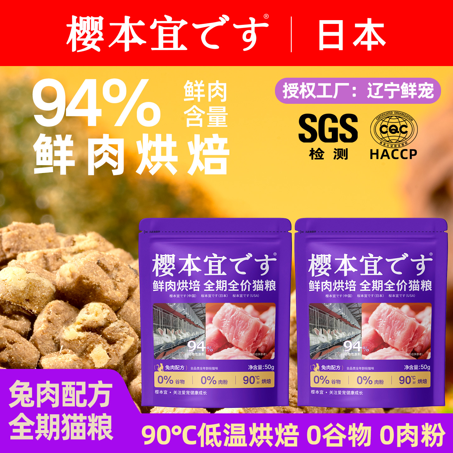 樱本宜全价鲜肉烘焙猫粮猫食小包