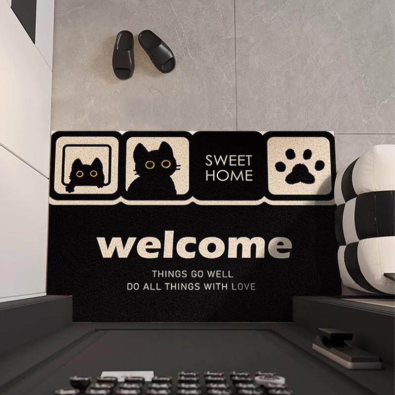 入户门地垫丝圈家用门口脚垫门外进门防滑耐脏门垫可裁剪地毯回家