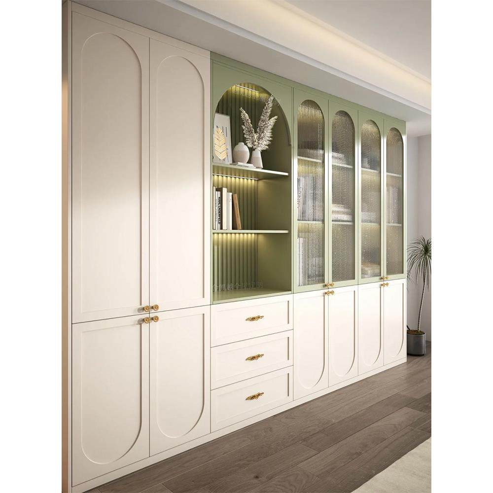 全国可测量安装法式书柜整体定制覆古书柜带玻璃门满墙书架定做,全屋定制,定制书柜,淘宝优惠券,粉丝福利购,淘宝优惠卷