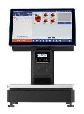 Ai智能识别称重收银秤新蜜AB-1691T收银一体机触摸双屏散称收款机