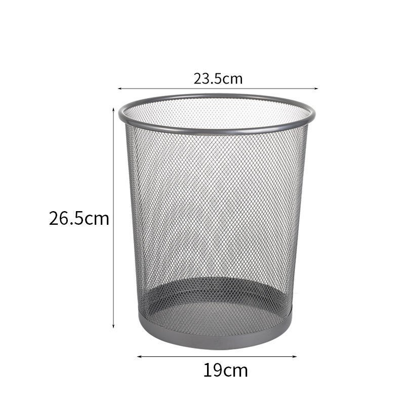 加厚防锈铁网垃圾桶家用金属不锈钢垃圾篓办公室铁丝网卫生间无盖