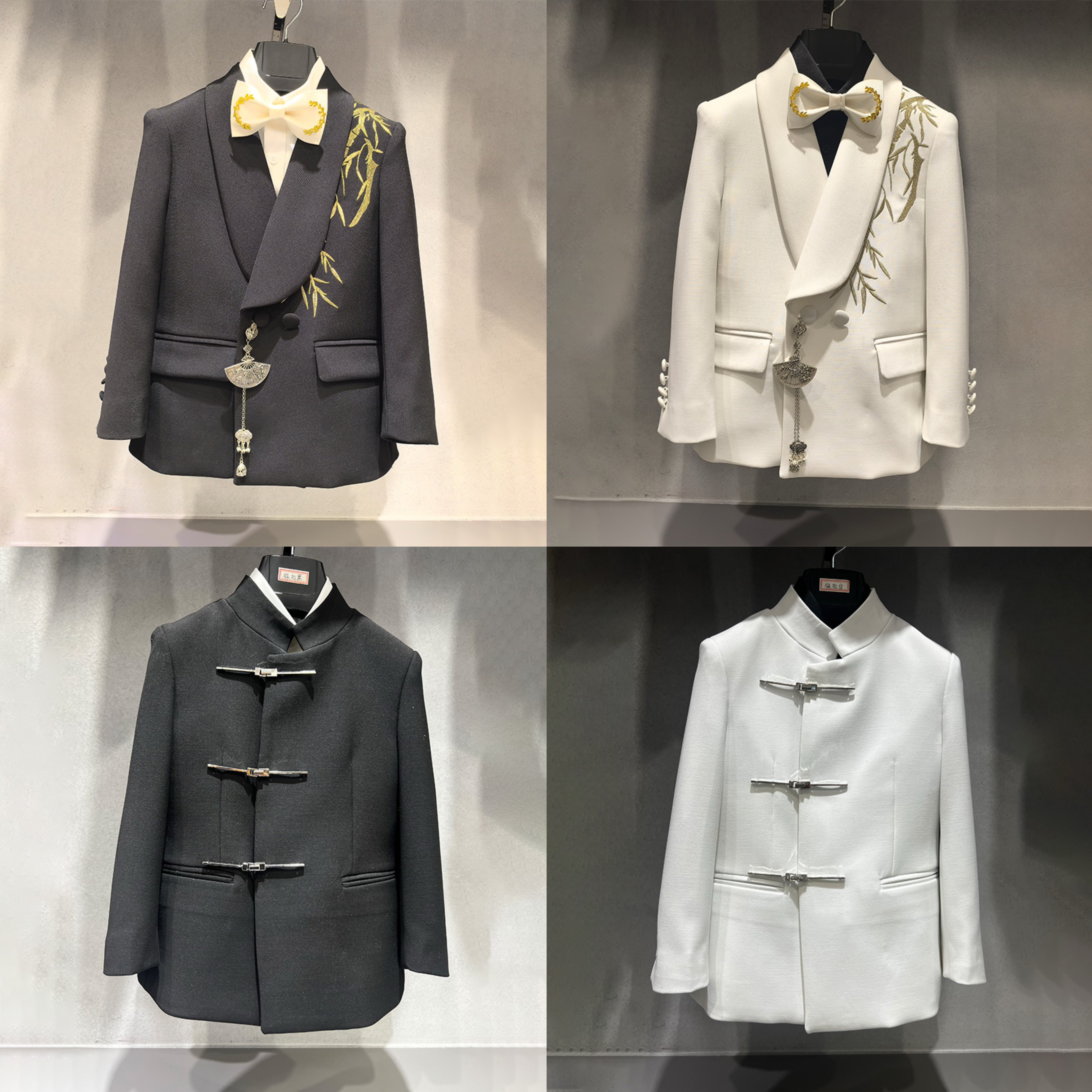 租赁男童西装花童主持弹钢琴生日儿童演出潮服中国风套装出租