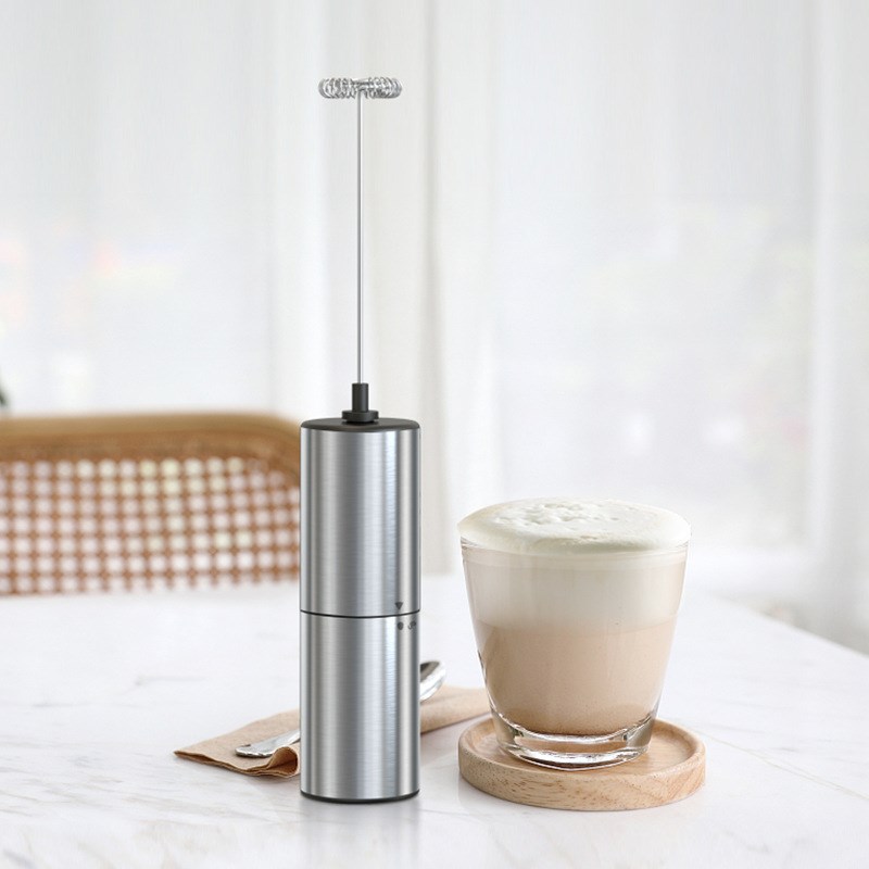 不锈钢奶泡器拉花手持电动打奶器打奶盖咖啡搅拌器打奶泡器搅拌棒