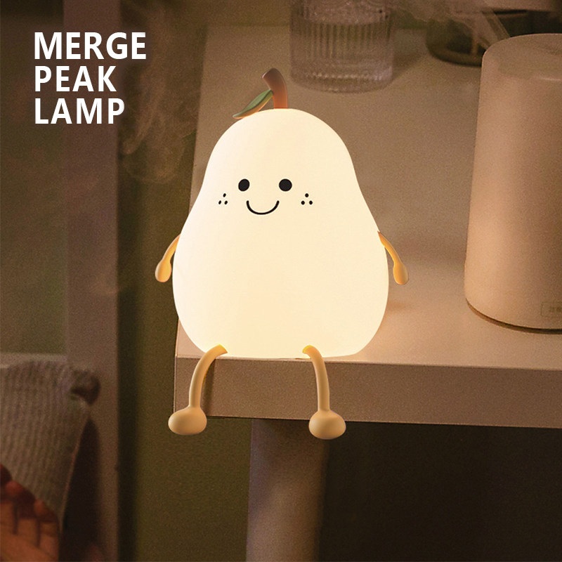 不分梨小夜灯硅胶拍拍灯卧室床头睡眠台灯生日礼物永不分离氛围灯,家装灯饰光源,小夜灯,淘宝优惠券,粉丝福利购,淘宝优惠卷