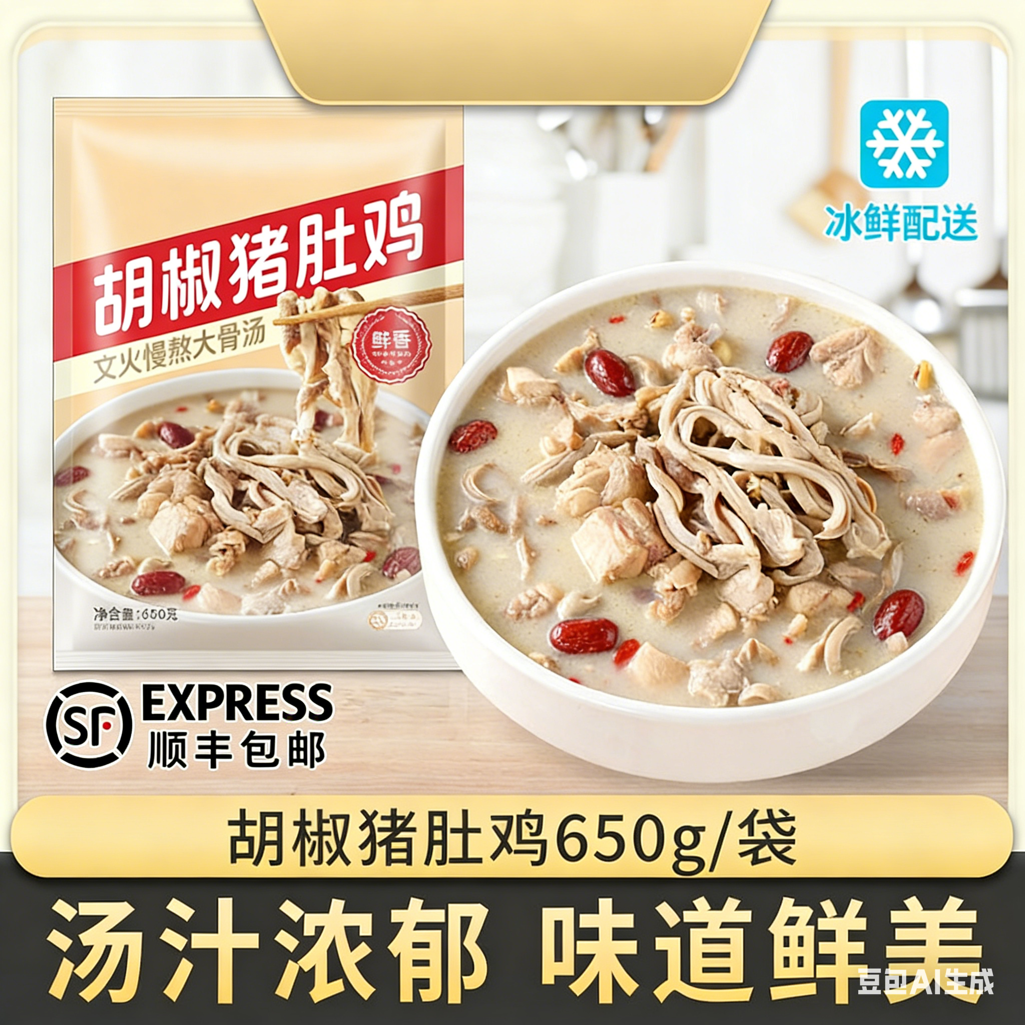 【四记联洋】正宗广式胡椒猪肚鸡半成品预制菜家用加热即食,水产肉类/新鲜蔬果/熟食,猪肚鸡,淘宝优惠券,粉丝福利购,淘宝优惠卷