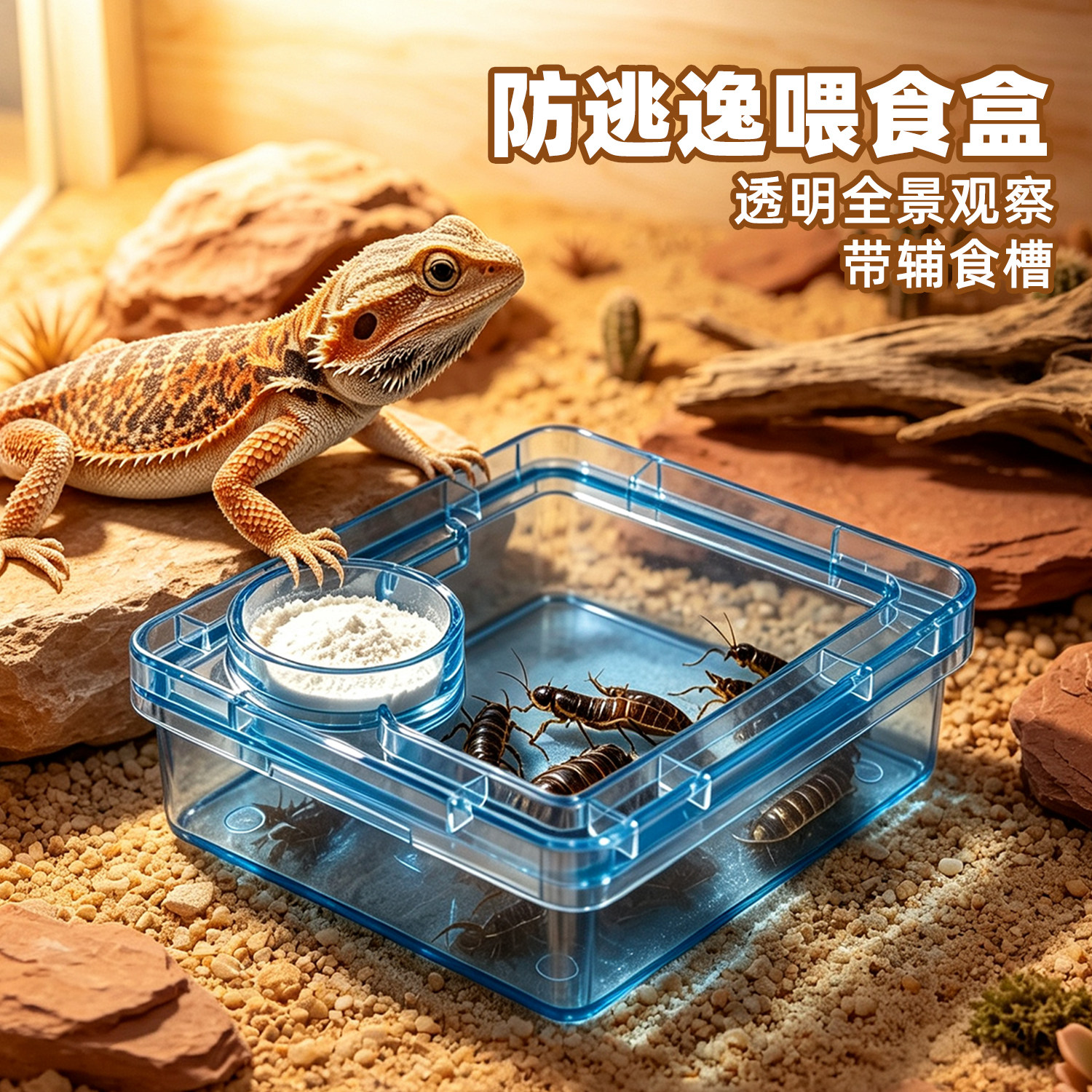 爬宠吸盘防逃逸食饮盆乌龟喂食器