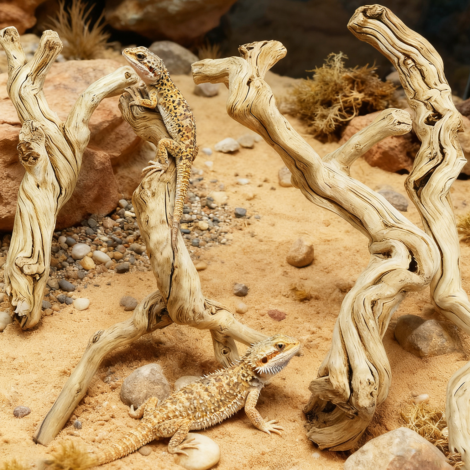 爬宠攀爬棒躲避饲养箱造景树枝条