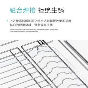 不锈钢碗碟拉篮碗架碗篮置物架碗架沥水 单层厨房橱柜拉篮抽屉p式