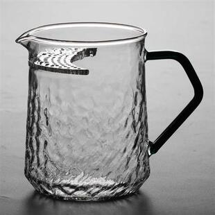 月牙杯玻璃公道杯茶杯子家用过滤B泡花I绿茶办公室带盖子加厚耐热
