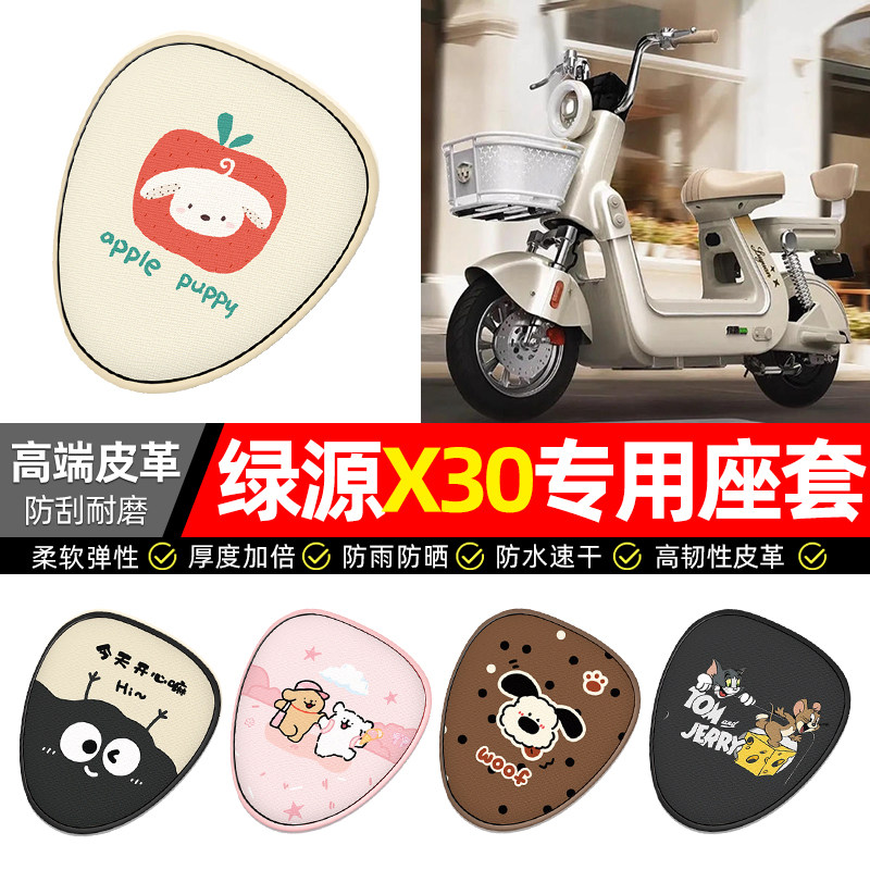 适用绿源X30新国标电动车座套装饰电瓶车坐垫套座椅套专用防晒