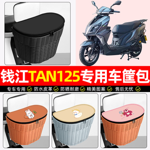适用钱江TAN125摩托车后尾箱踏板后备箱大容量储物后置车篮小配件