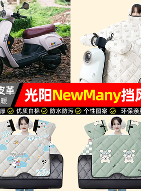 适用光阳NewMany125踏板车挡风被冬季加绒加厚防水摩托车小配件