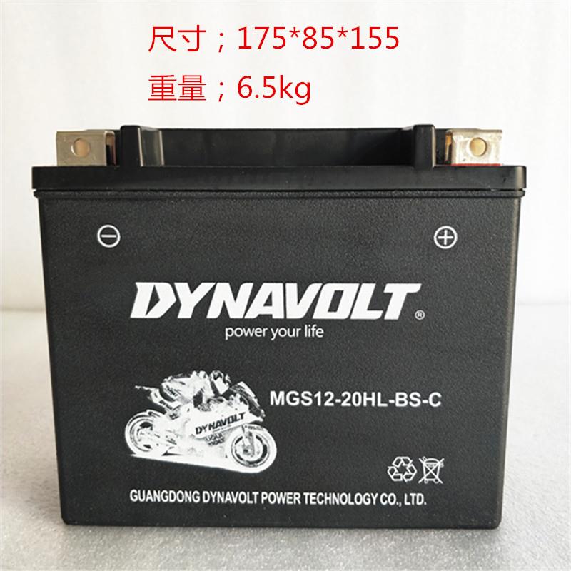 猛狮摩托车电池免维护12v20A金翼1800电瓶 哈雷肥仔 戴娜胶体电瓶