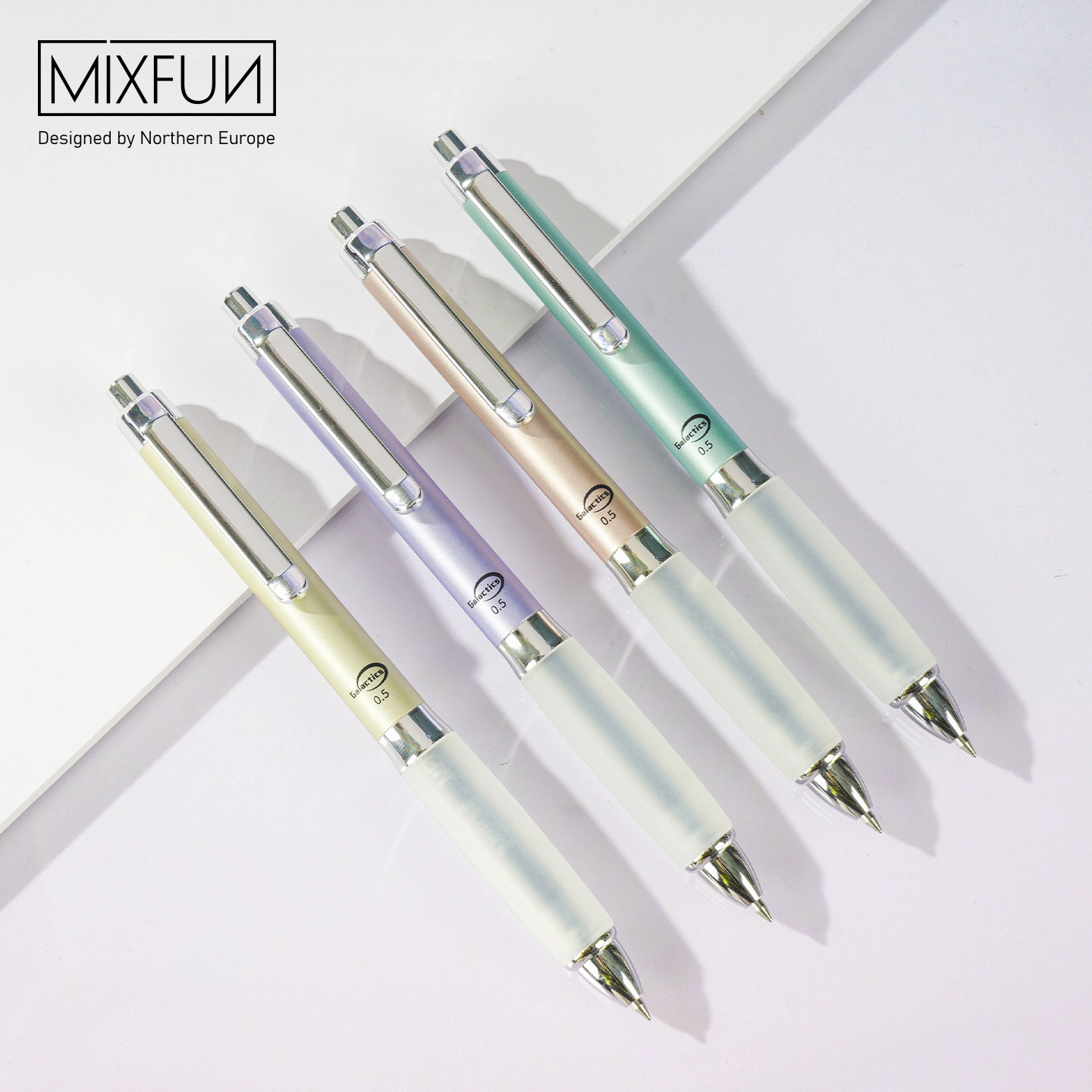 MIXFUN按动中性笔低重心黑签字笔