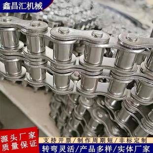 双排滚子链条生产链式大节距非标制作厂家耐磨链板传送带定制