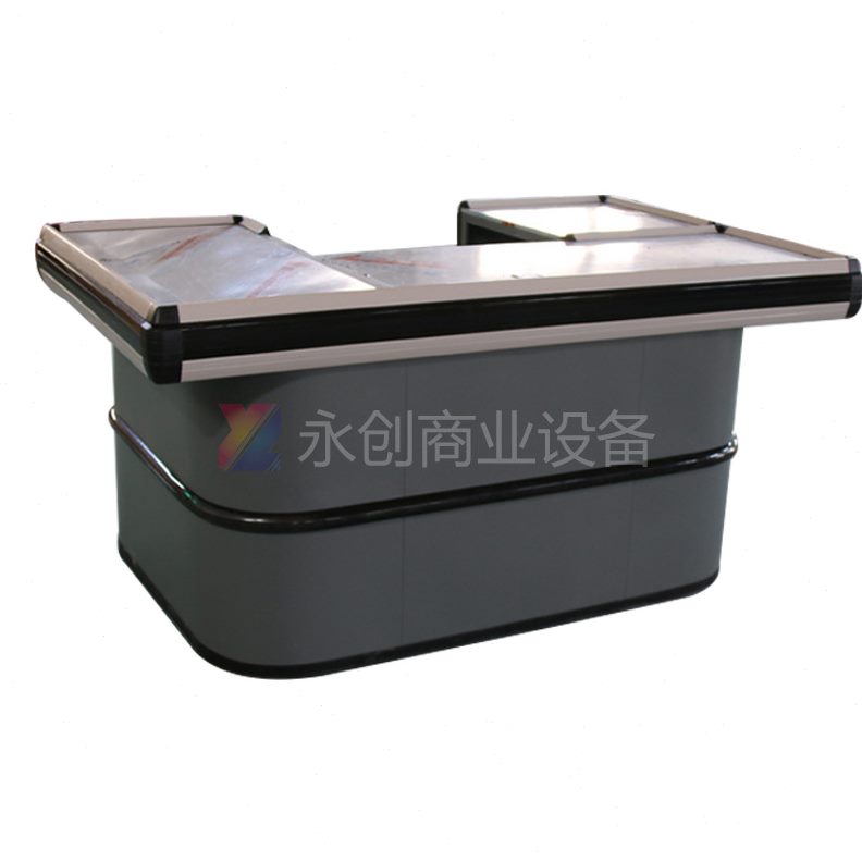 【永创】超市收银台连锁便利母婴不锈钢柜台吧台商场转角收款台