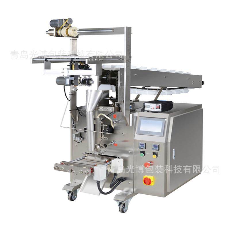 厂家推出袋装黑蒜棉花糖八宝茶颗粒链斗自动包装机背封三边封袋子