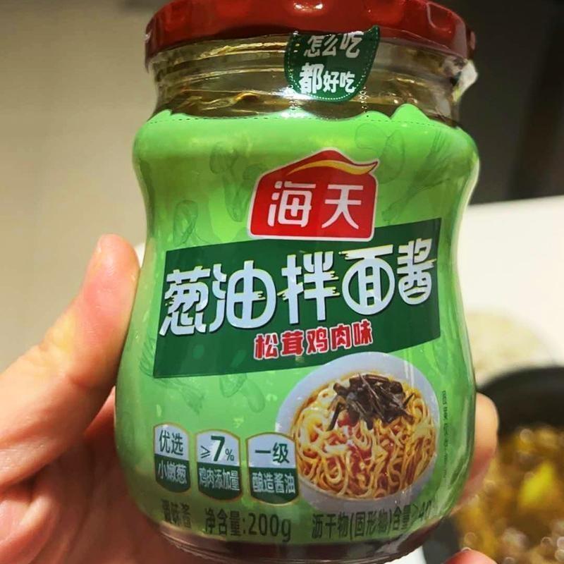 新货海天葱油拌面酱松茸鸡肉味拌饭瓶装调味酱料葱油酱葱油汁家用