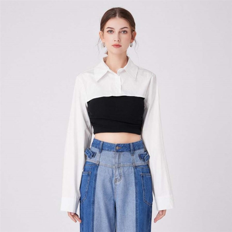 棉质长袖披肩百搭新款女假领子春夏秋季外搭短款防走光配裙子装饰