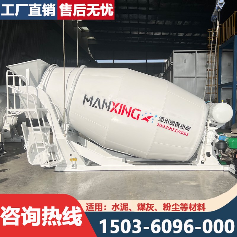 定制610方多功能柴油滚筒搅拌罐玻璃碎渣石英粉网红沙一体搅拌机
