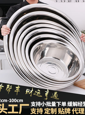 不锈钢大盆加厚洗衣盆家用厨房