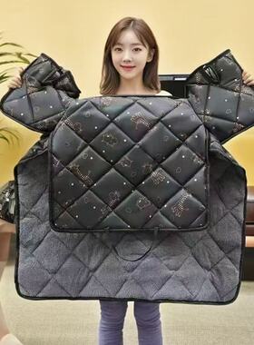 SXJ-电动车挡风秋冬防晒挡风罩加绒电瓶车骑行加厚防风罩