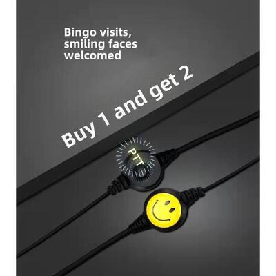 对讲耳机电缆耳机通用酒店餐饮配件高端耳钩小机器耳线K头m笑脸