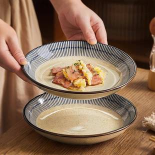 釉下彩复古盘子家用菜盘2025新款 餐盘 中式 餐具碗碟高级感碟子日式